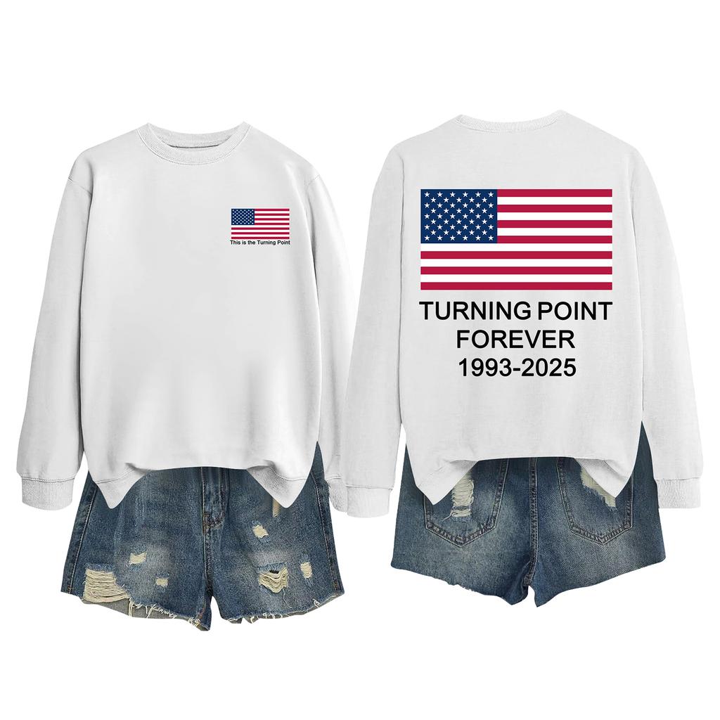 Women's Fashion Casual Long Sleeve Printed Round Neck Sweatshirt Top