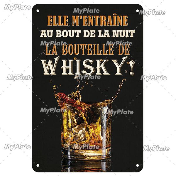 BU BAR Vin Beer Metal Sign Vintage Plaque Alcohol Tin Sign Plate Wall Decor For Bar Club Man Cave Art Jim Beer Poster Custom