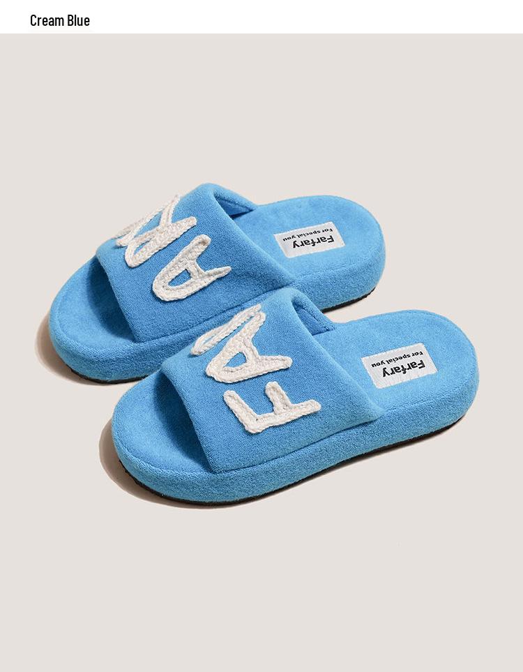 Personality Color Block Thick Sole Women's Non-Slip Slippers - 2025 Autumn Silent Indoor Home Footwear