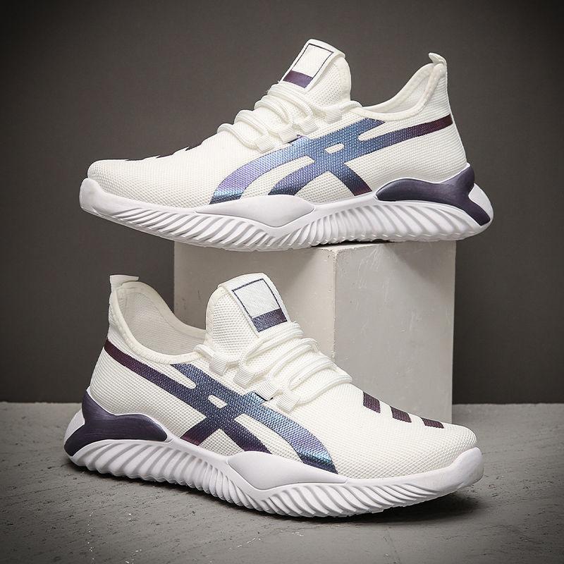 New men's shoes trendy lightweight sports shoes men's breathable fly-woven casual shoes men's running shoes