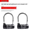 5-Digit Combination U-Shaped Alloy Gym Locker Padlock - Anti-Theft, Hot-Selling