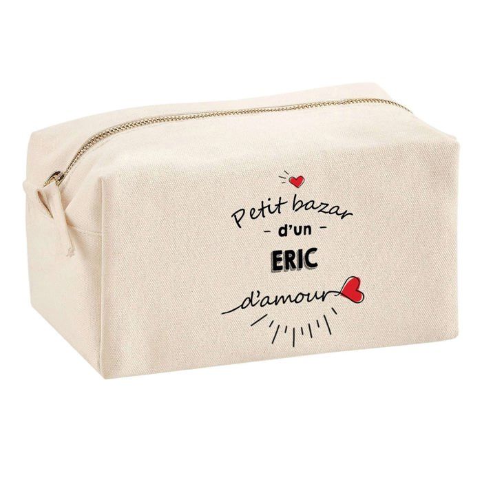 Trousse multifonction Bazar d'un Eric d'amour Cadeau Anniversaire Noël Idée Personnalisé | Trousse Scolaire Fournitures Bureau