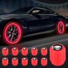 4 new fluorescent skull tire valve covers, fashionable luminous wheel hub valve caps suitable for cars