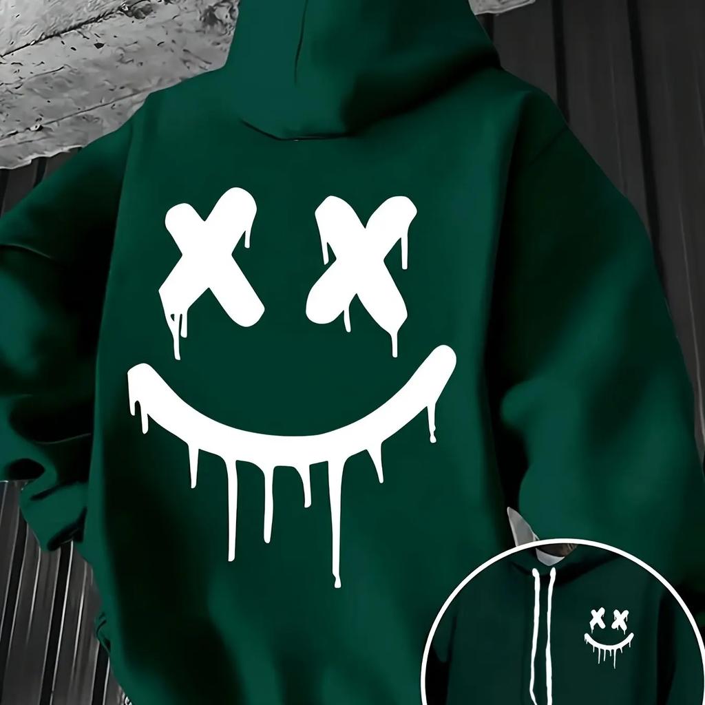 New 2026 Fall/Winter unisex hoodies featuring cheerful smiley face prints and a fun, relaxed fit, leading the hip-hop trend.