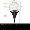 Waterproof Outdoor Light Solar Powered Solar Cracked Glass Light for Lawn Patio Garden Pathway Yard Holiday Party Night Decor