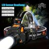 Rechargeable Portable Flashlight Induction/No Induction LED Headlamp Camping Fishing Adventure Headlight 3Modes Built-in Battery