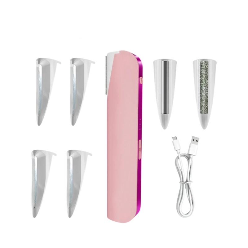 

Rechargeable Body Hair Removal Device With Interchangeable Attachments For Full Body Use And Safe Process рожевий