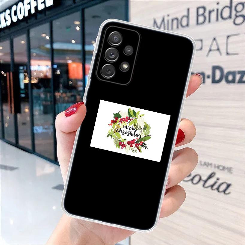 Merry Chrismas Happy New Year For Samsung Galaxy A15 A14 A13 A12 A55 A54 A53 A52 Phone Case A32 A35 A34 A33 A25 A24 A23 A22 A04S