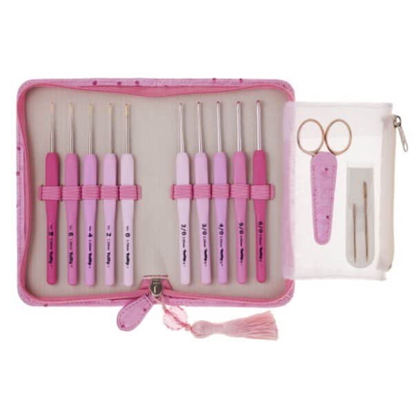 Crochet and Lace Hook Set Rose Crochet and Lace Hook Set with Cushion Tulip TEL001 "ETIMO (Etimo Rose) Grip"