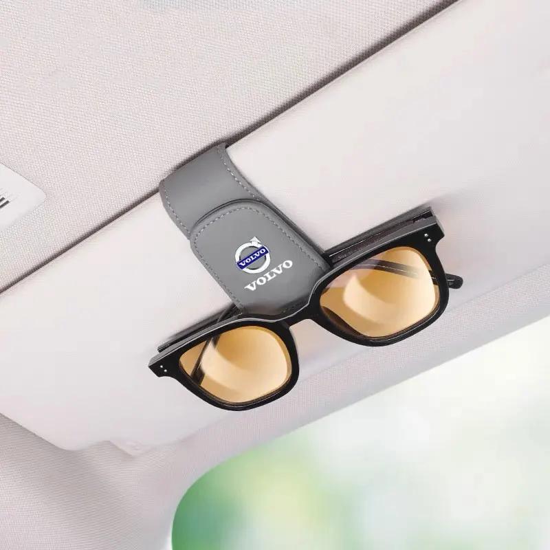 Auto-Sonnenbrillenhalter Magnetischer Lederclip Karten-Ticket-Halter Dekoration Für Volvo S60 S90 XC40 XC60 V90 S40 S80L Zubehör
