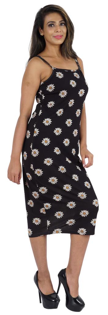 Inkmeso Womens Sexy Spaghetti Strap Dress Printed Bodycon Club Party Midi