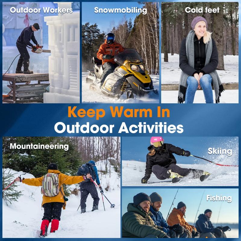 Heizsocken Wiederaufladbar Anti-Kälte Damen Herren Thermisch Beheizt Fußwärmer Winter Warme Socken Outdoor Camping Ski