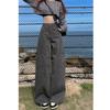 Korean Version Overalls Women's Spring and Autumn New Loose and Thin High Waist Multi-pocket Casual Wide-leg Mopping Pants Tide