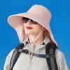 Summer Outdoor Sunscreen Shawl Hat Women Ponytail Dual-Purpose Hiking Hat Fisherman Hat