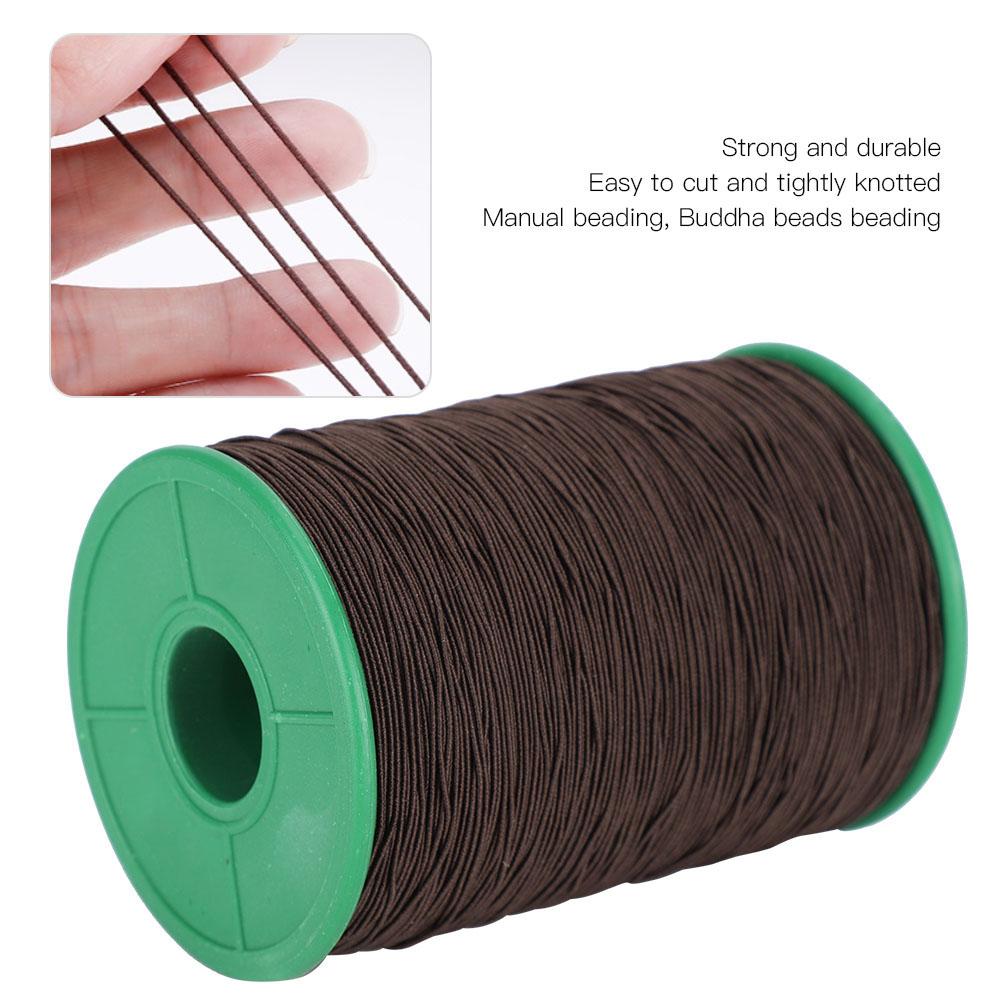 2 Roll Elastic Cord Beading Thread Bracelet Necklace Bead Making Black 1mm 350meter/roll