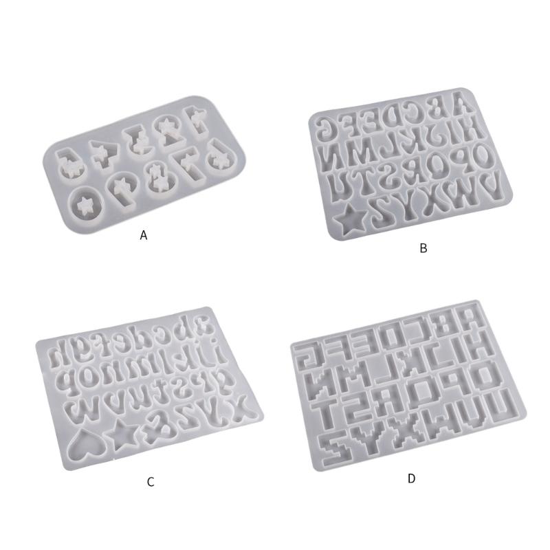 Transparent Silicone Mould Dried Flower Resin Decorative Craft Diy Letter and Number Mold Epoxy Resin Molds for Jewelry