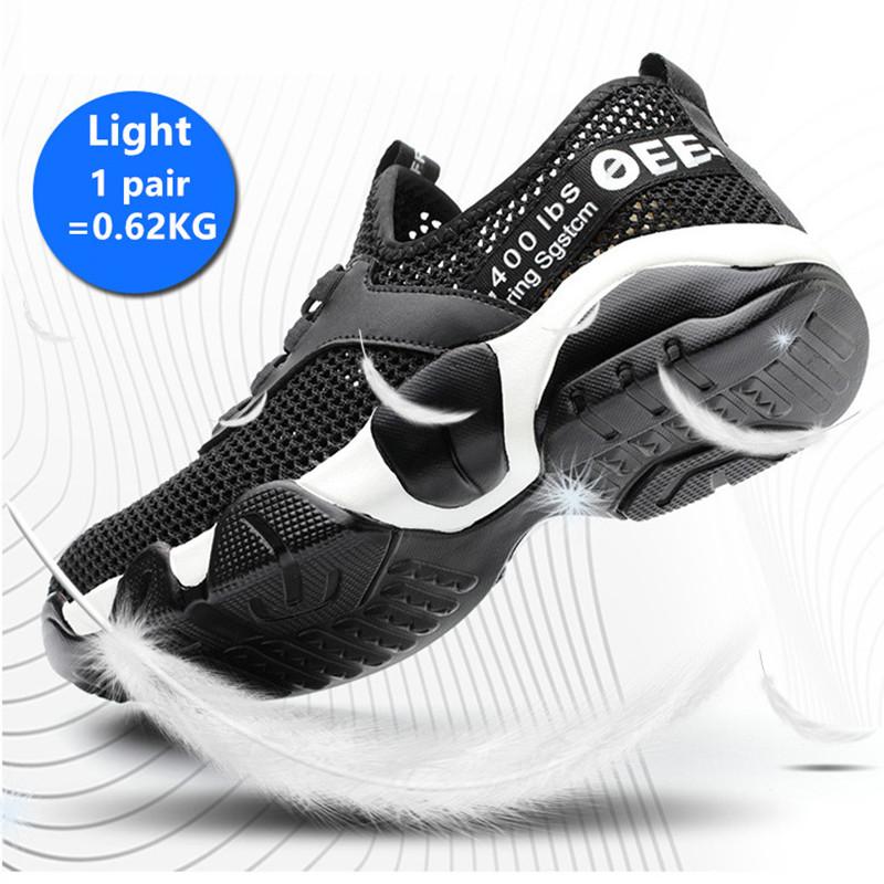 Summer Safety Shoes Breathable Work Shoes Anti Smash Anti Puncture Work Sneakers With Steel Toe Security Shoes Light Work Shoes