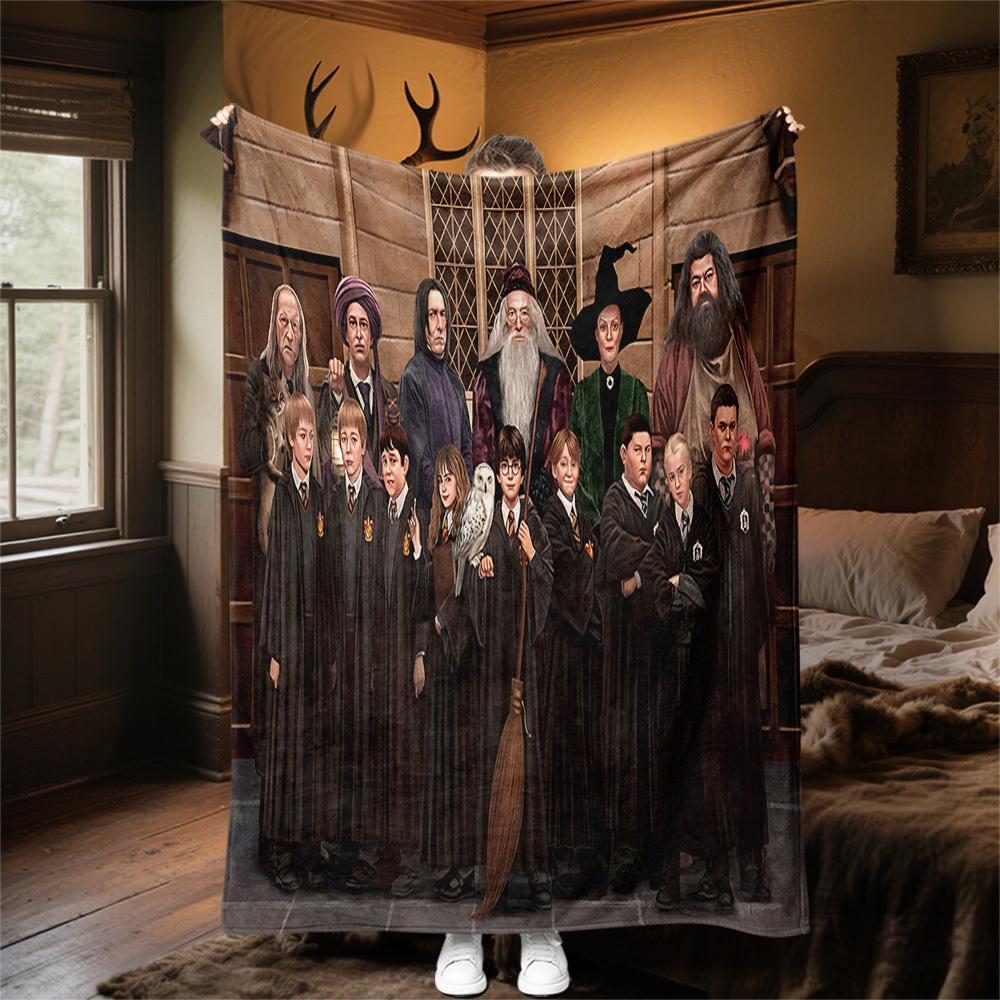 1pc Harry Potter Hogwarts Professor Outdoor Flannel Throw Blanket All Season Soft Warmth,Home Decor 1031256