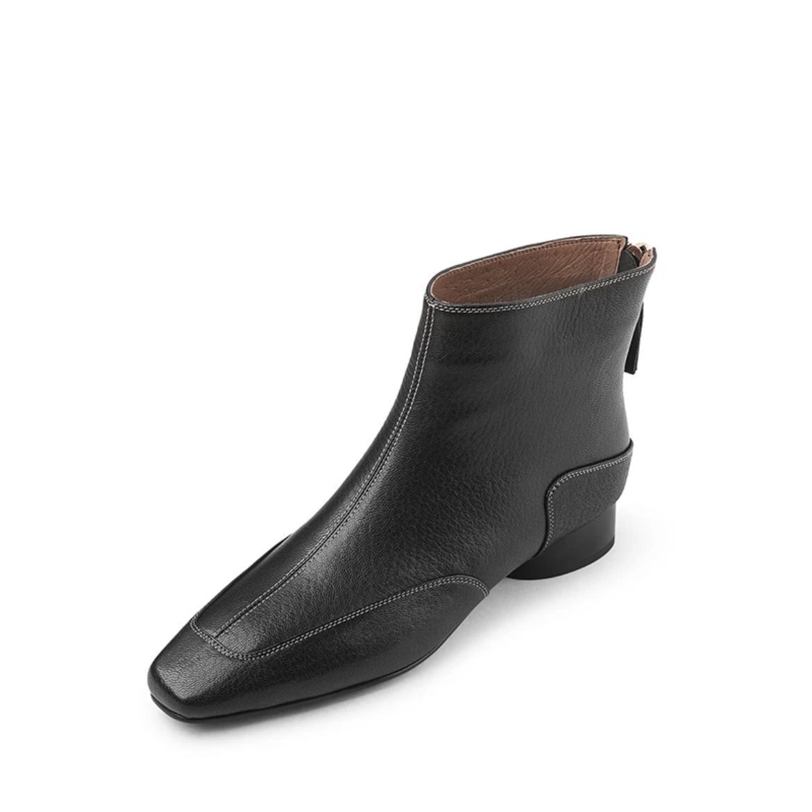 

2025 French elegant thick heel short boots women s winter new mid-heel velvet Chelsea single boots 35