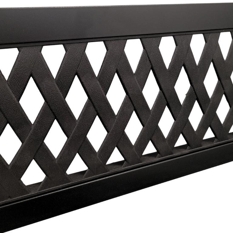 Gartenbank, Metall, Parkbank, Schwarz, Friedhofsstil, mit Rückenlehne, Stabil, GoGarden
