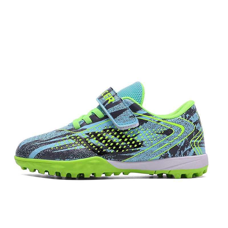 Summer new breathable children s Velcro football shoes men s and women s sports shoes students non-slip broken nail training shoes 39