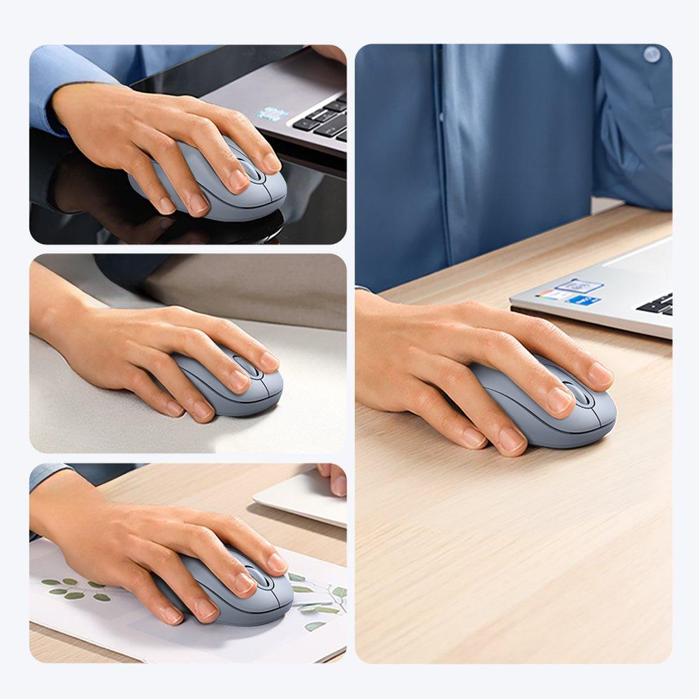 Ugreen MU105 Ergonomic 2.4GHz Wireless Mouse - Stylish Blue Finish