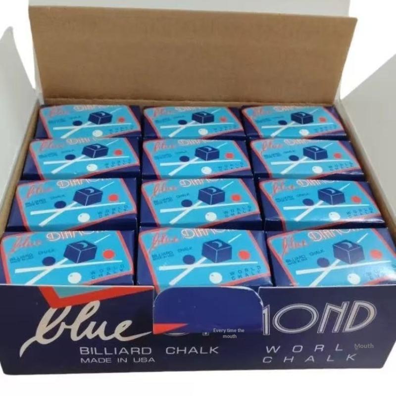 Blue Diamond Billiard Cue Chalk Strong Friction Long Lasting For Pro And Amateur Games And Training