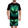 Men's Halloween Pajama Set with Fun Print, Relaxed Fit Sleepwear for Holiday