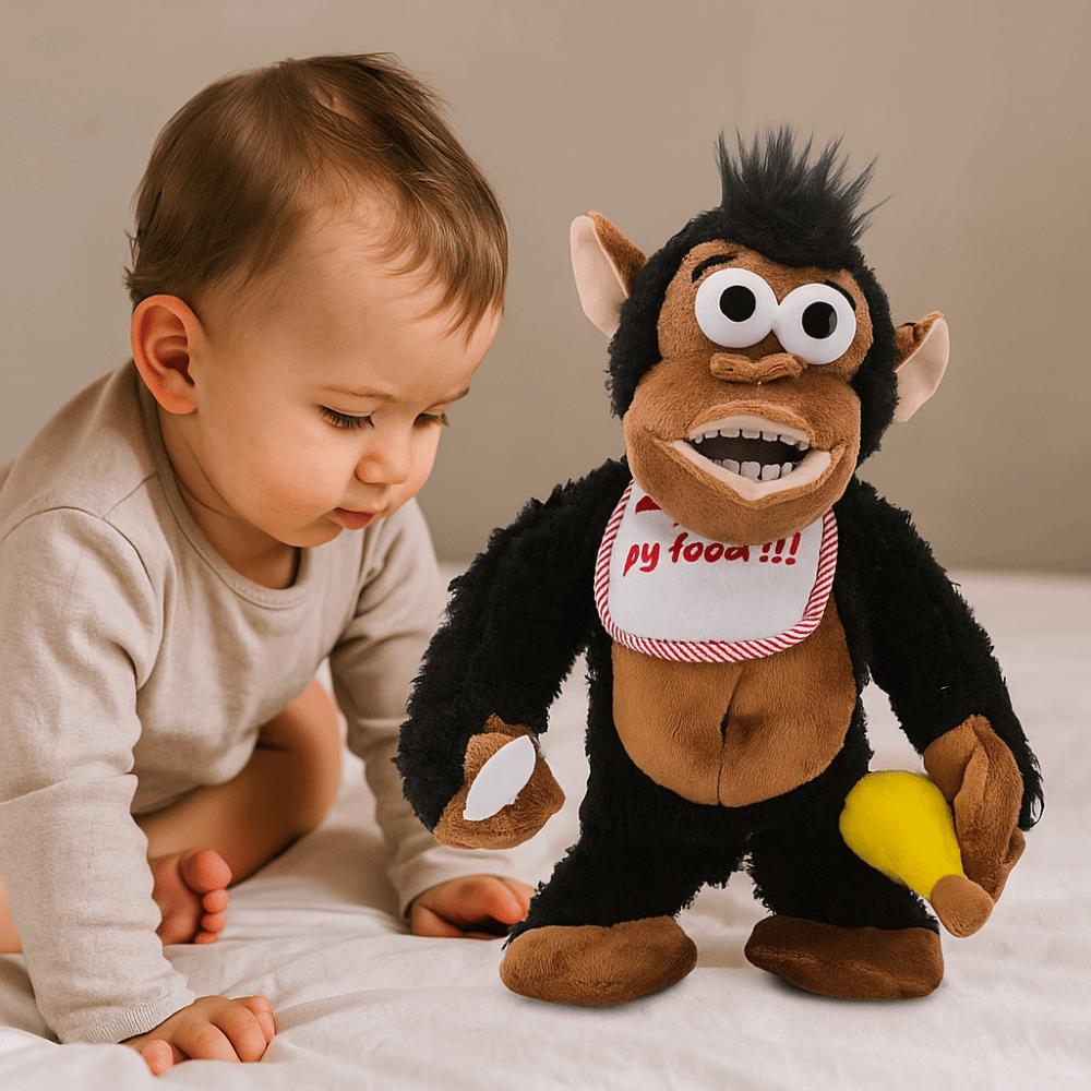 Fluffy Magnetic Monkey Plush Toys Eating Banana Guarding Food Plush Toy Festival Party Decor