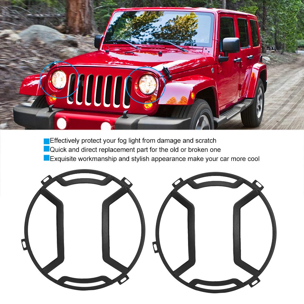 Auto Front-Nebelscheinwerfer-Abdeckung Zierleiste für Jeep Wrangler JK & Unlimited 2007-2017