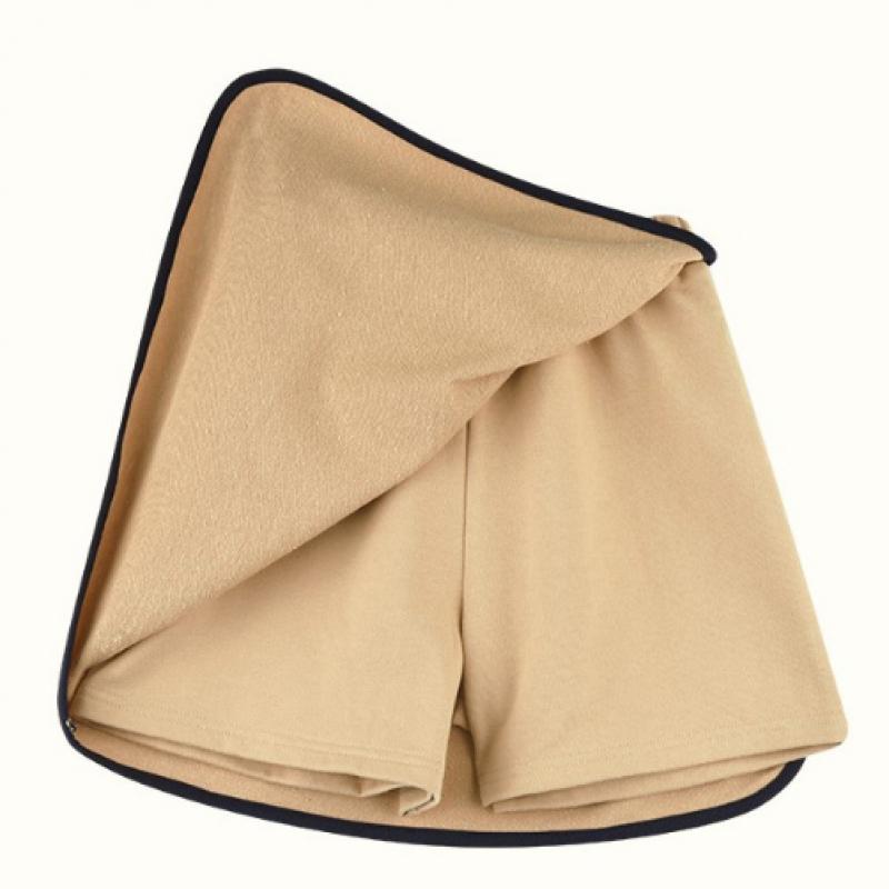  Olivan  Simple Logo Wrap Skirt Pants  Beige 