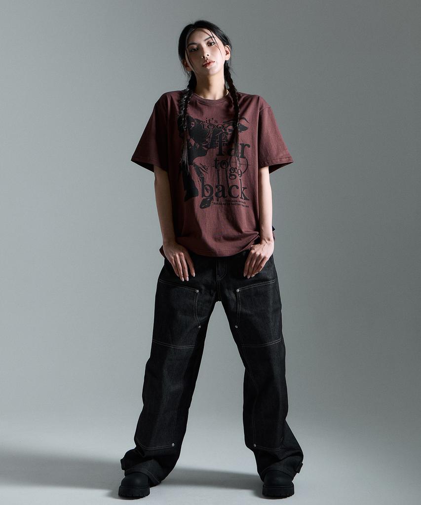 Nasttingijeubeleoldaenmi Vintage Artwork Tee_Brown