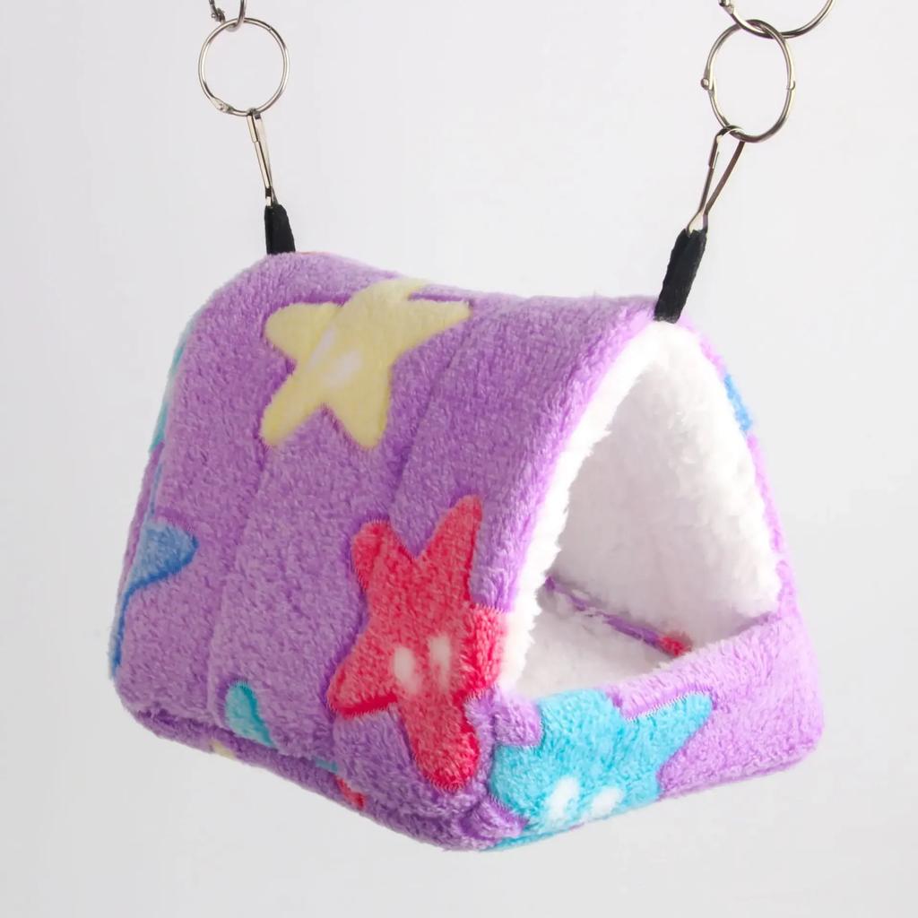 Herz Plüsch Haustier Hamster Nest für Vögel Haus Warm Bequem Winter Papagei Hängematte Höhle Käfig Hütte Zelt Haustier Vogelkäfig Zubehör