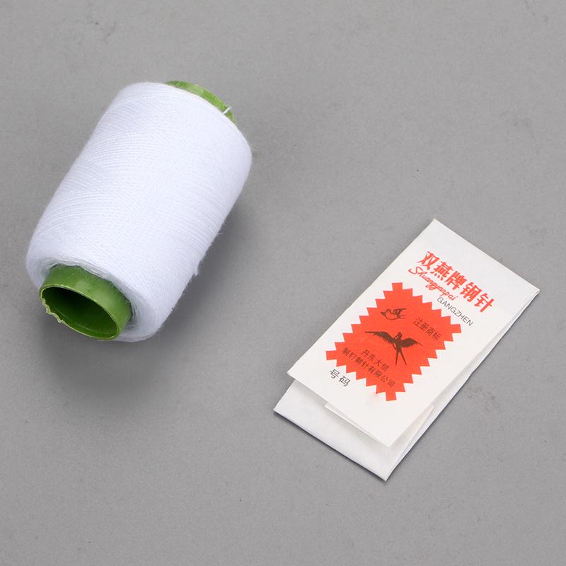 Polyester Sewing Thread Set: White, Black, Colored Threads & Needles for Hand & Embroidery Sewing