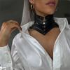 Czarny Seksowny Modny Rockowy Gotycki Naszyjnik Kołnierz Biżuteria Gotycki Skórzany Pasek Nity Harajuku Punk Choker Naszyjnik dla Kobiet Prezent