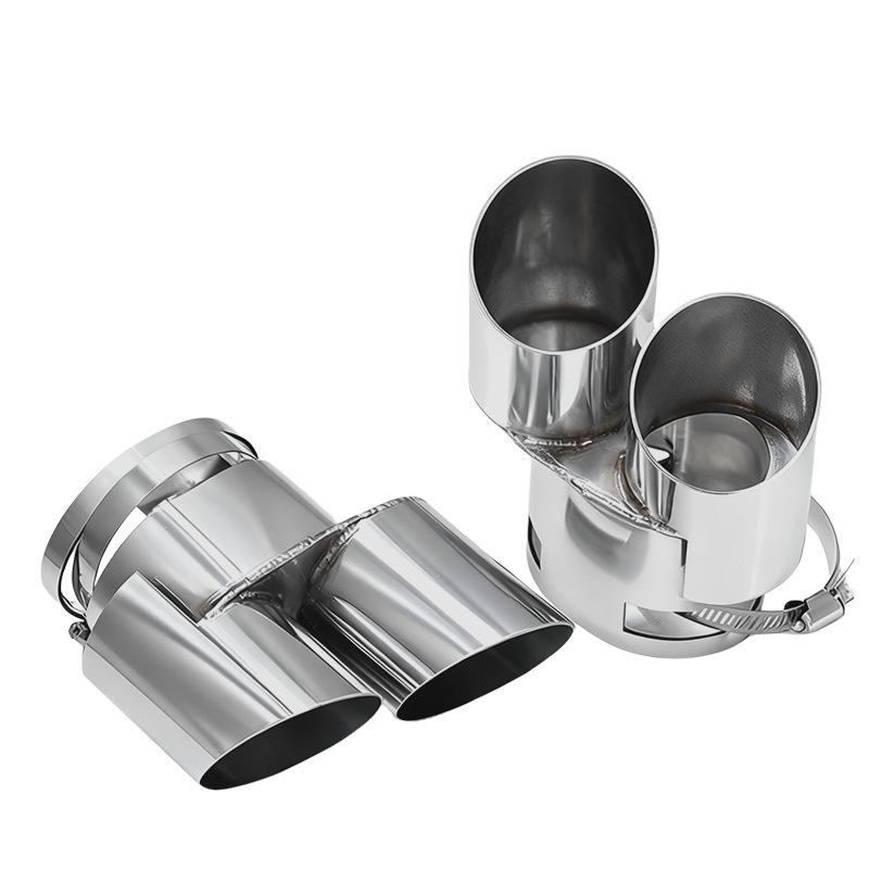 BMW X5 X6 X7 Quad Exhaust Tips G05 G06 G07 Dual Outlet Tail Nozzle Add-on