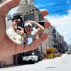 Travel Po Mini Round Mirror Reflective Mirror Spherical Mirror Portable Wide-Angle Lens Handheld Po Props Selfie Accessor
