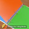 Binder Dividers with Tabs, 8 Tab Sturdy Plastic Dividers for 3 Ring Binder, Colorful Dividers for 3 Ring Binder Page Protectors, 3 Ring Binder