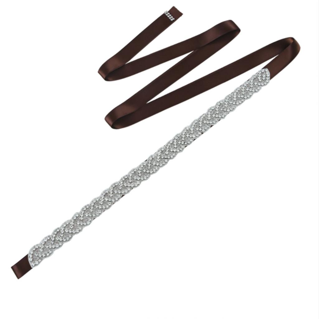 Bridal Sash Belt Retro Waist Belt Moroccan Caftan Belt Crystal Wedding Belt Bridal Sash Belt with Ribbon for Party Prom
