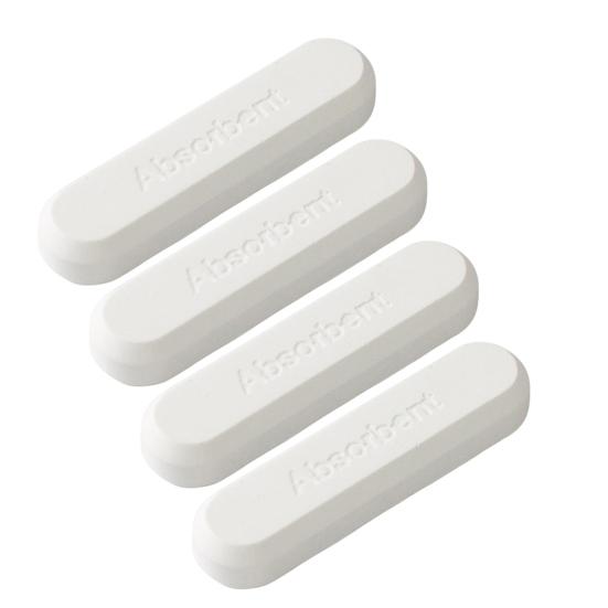 

4Pcs Wardrobe Drying Rod Good Absorption Moisture Proof Easy to Carry Water Absorbent Compact Diatomaceous Earth Moisture Drying Stick Deodorization білий
