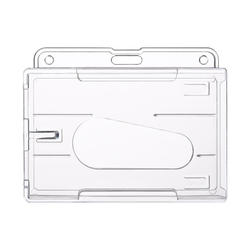 Waterproof Clear Plastic Pvc Id Card Name Badge Holder Transparent Business Card Sleeve For School Office A6