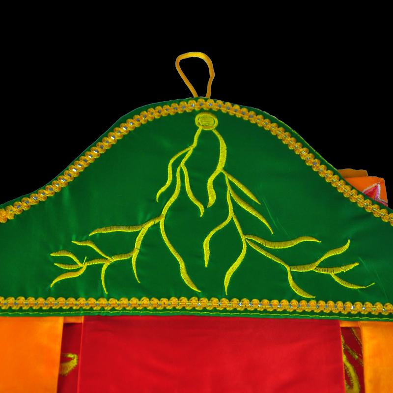 

Customizable Buddhist Hall Embroidered Banners - Hand-Painted, Unlettered Pair 1m x 20cm Pair