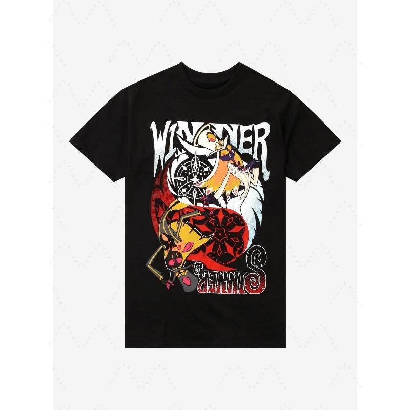 T-shirt Metallara Cyberpunk Hazbin Hotel Vox Solo Può Essere Indossata Sia da Uomini che da Donne in Puro Cotone alla Moda a Maniche Corte