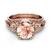 Through Flower Jewelry, Fashion Zircon Jewelry Princess Engagement Ring, Rose Gold Plated Ring
