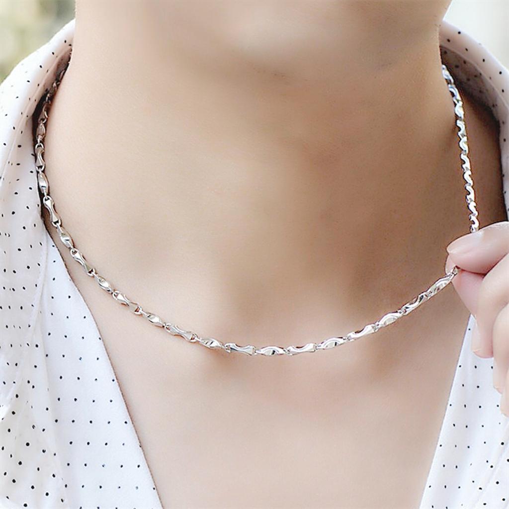New 4MM 925 Sterling Silver Necklace Pendant Luxury Yuanbao Chain High Quality For Women Men Wedding Engagement Fashion Jewelry