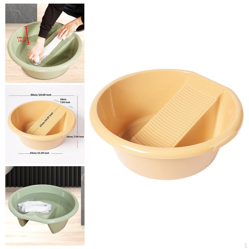Washboard Basin for Hand Washing Clothes Laundry Tub Board Small Delicate Articles