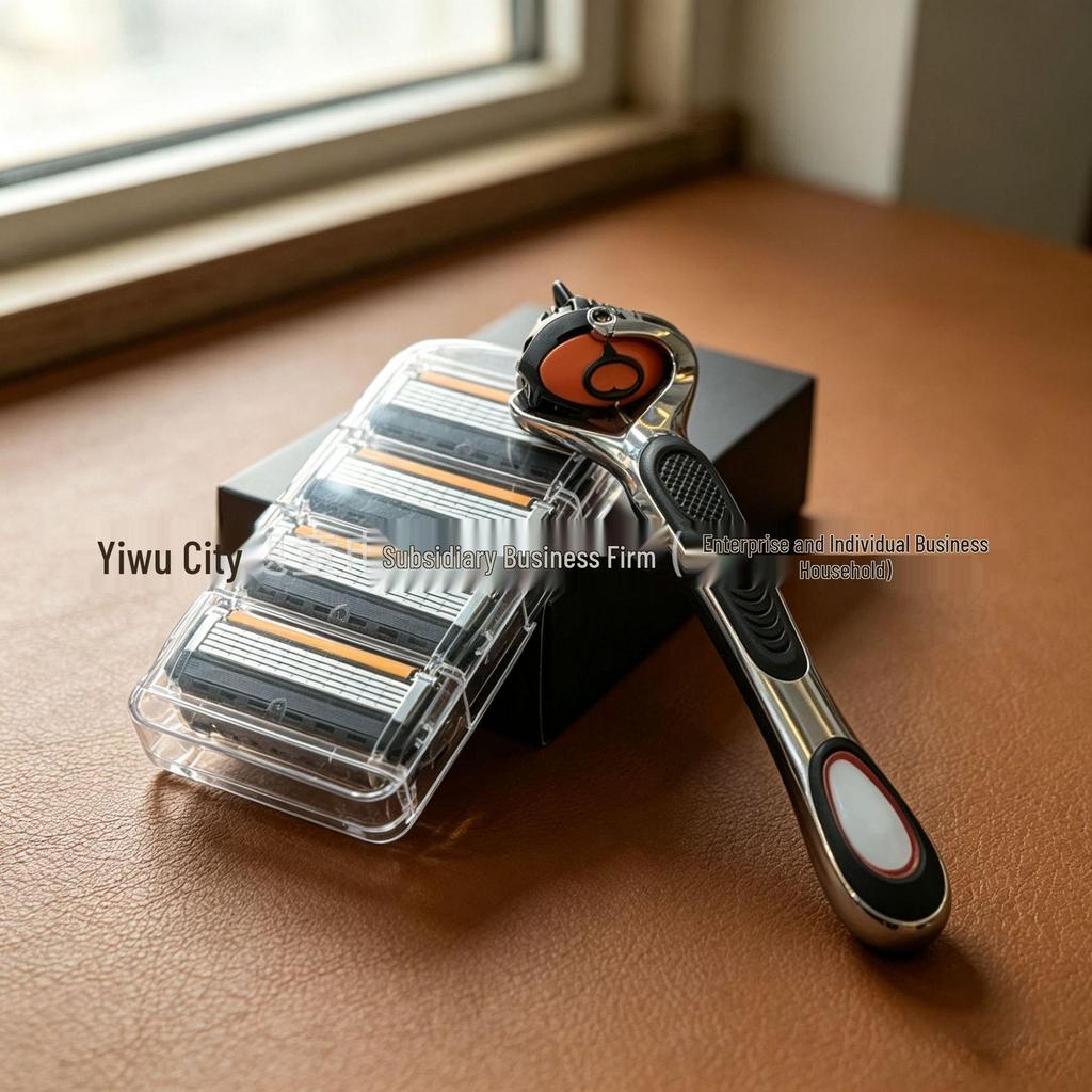 Rasoio Manuale Universale da Uomo Portatile Antigraffio a Cinque Strati - Nuovo Modello con Design a 5 Lame Adatto ai Viaggi