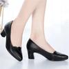 Fashion Spring Autumn High Heels for Women British Ladies Shoes Slip-On Pumps Fashion Block Heel Loafers Breathable 2024