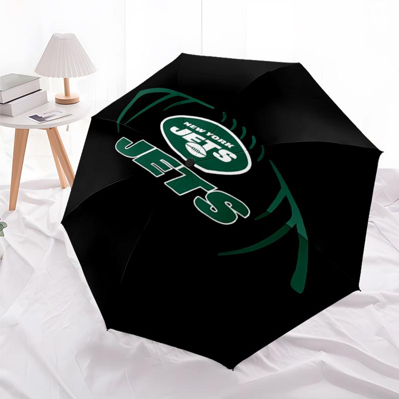 Printed New York Jets logo Folding Umbrella,Outdoor,Leisure,And Travel Umbrella,Durable Umbrella Fabric,Birthday And Holiday Gift