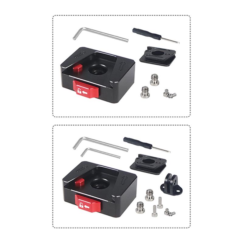 Mini Monitor Mount Plate Quick Release Clamp Fast Switch Install System 1/4 Screw For Action Camera Tripod Slide Rail Stabilizer